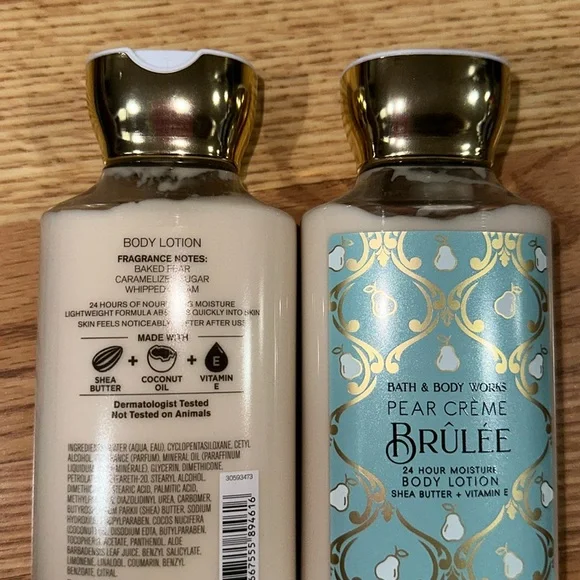 BBW 2pc Pear Creme Brulee Body Lotions